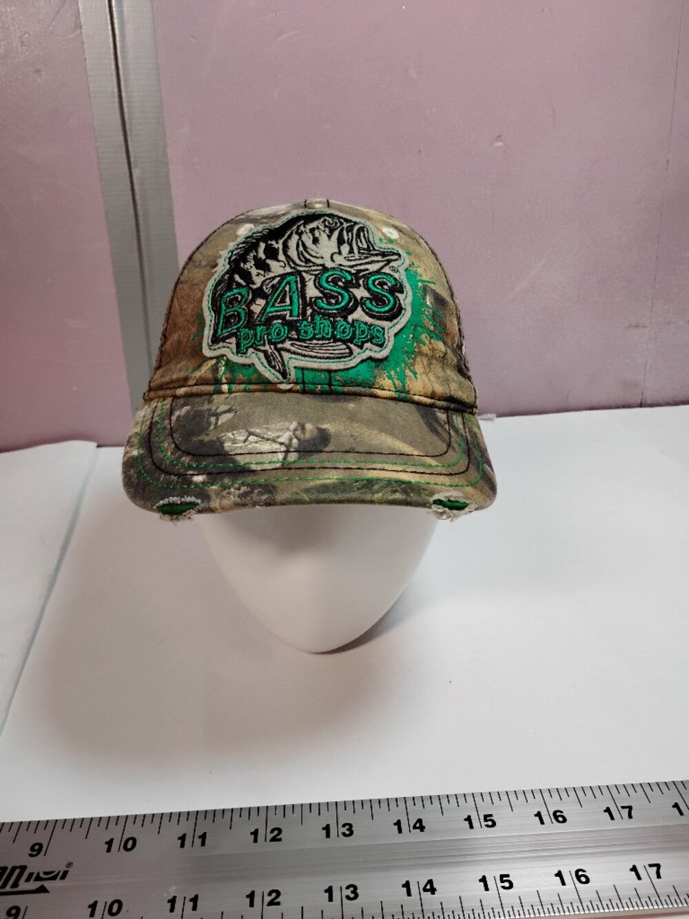 Bass Pro Shops Gone Hunting Camo Mesh Trucker Hat Youth Snapback Cap